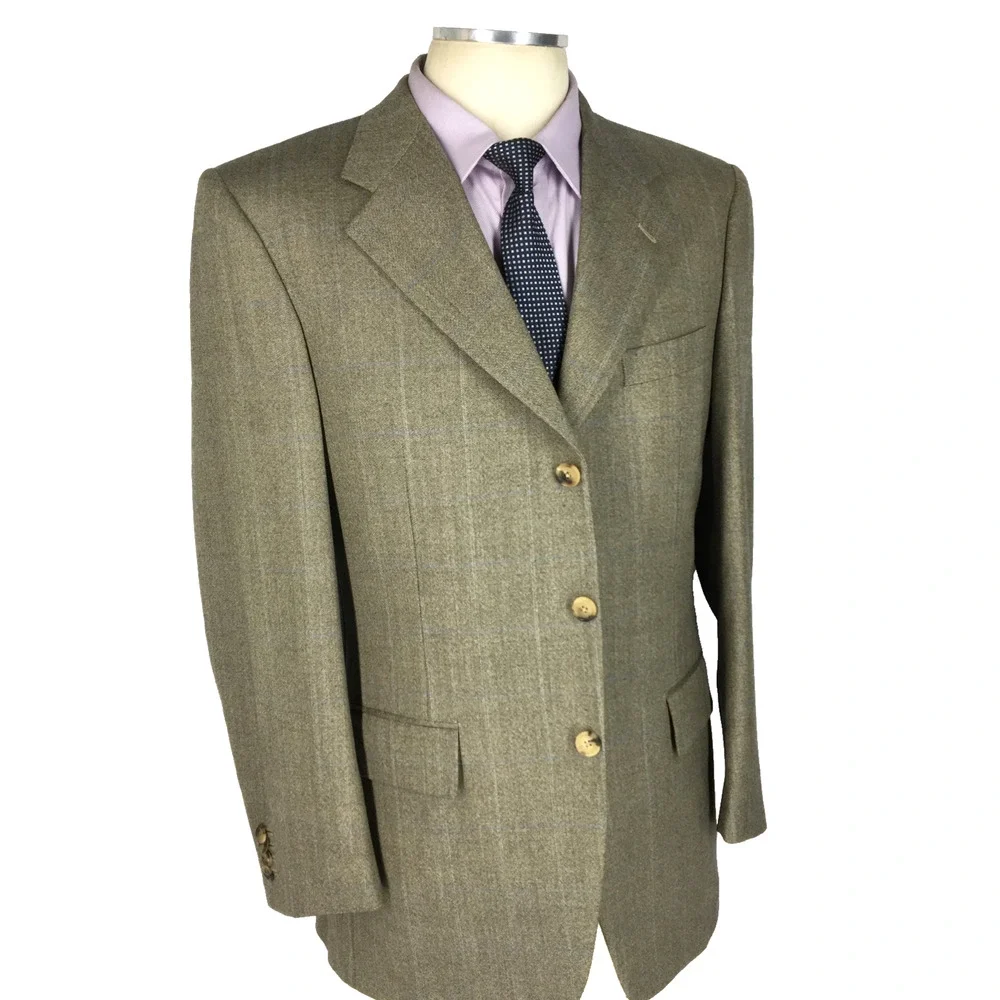40R Corneliani Italy Mens 3 Button Pure Wool Blazer Sport Coat Surgeon Italy 50R